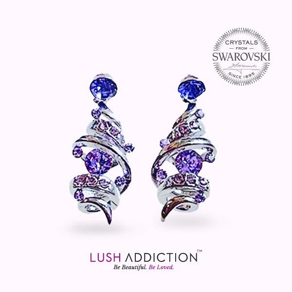 LUSH ADDICTION Ballerina Earrings | Crystals from Swarovski® | Shopee ...