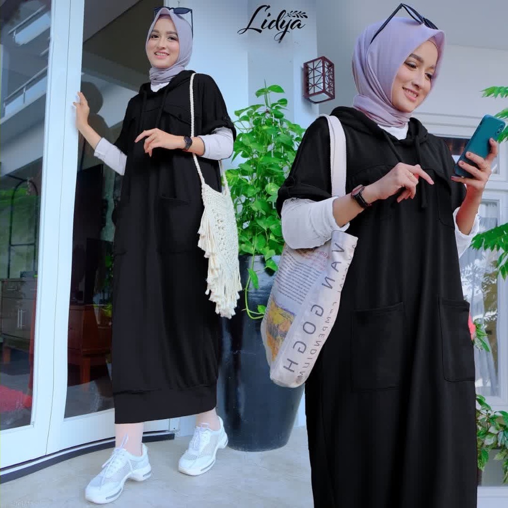 Lidya Midi dress Latest Women's gamis lidya hoddie model Without INNER ...