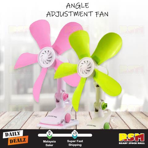 Portable Electric Clip Fan 5 Blades Leaf Quiet and Cool Winds ...