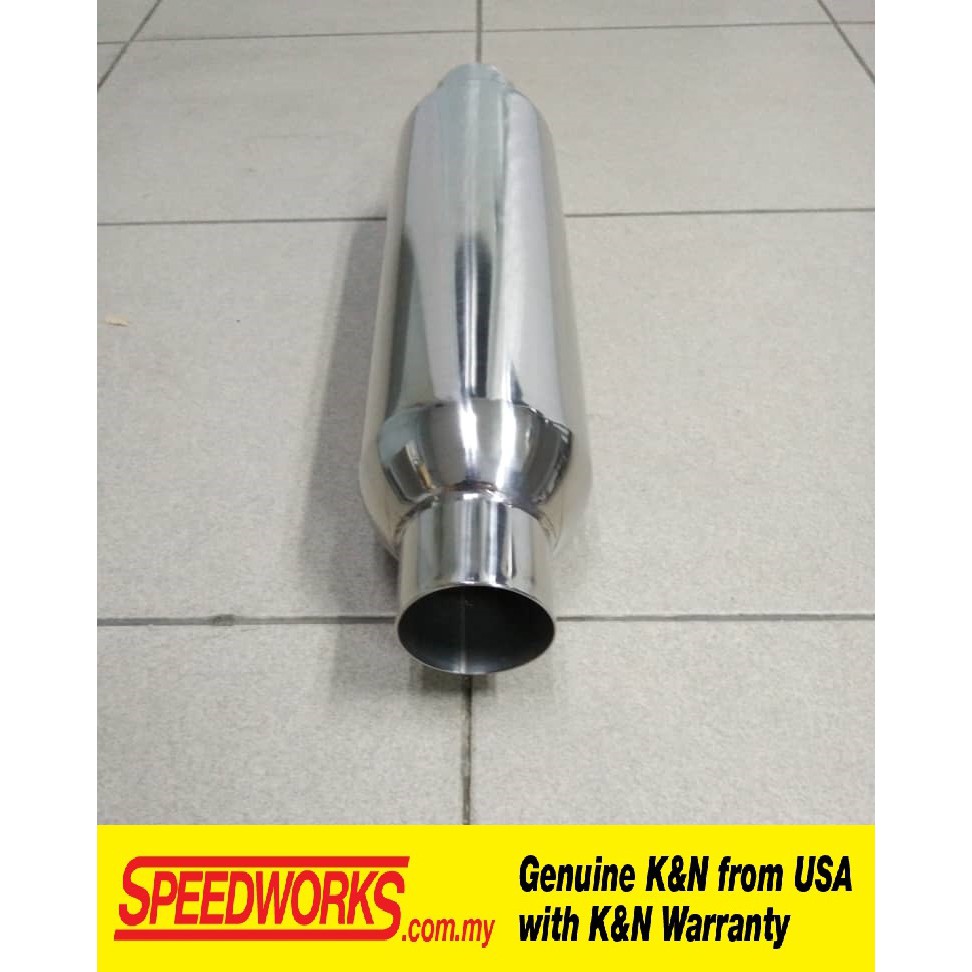 Hot Bits Performance Stainless Steel Car Exhaust Bullet Resonator 2.00