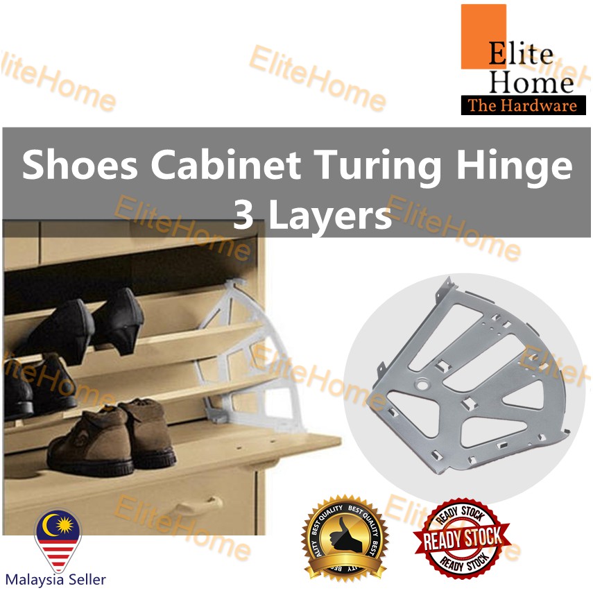 EliteHome (1Set) 3 Layers Furniture Hinge Shoes Hinges Turing Hinge Replacement Shopee