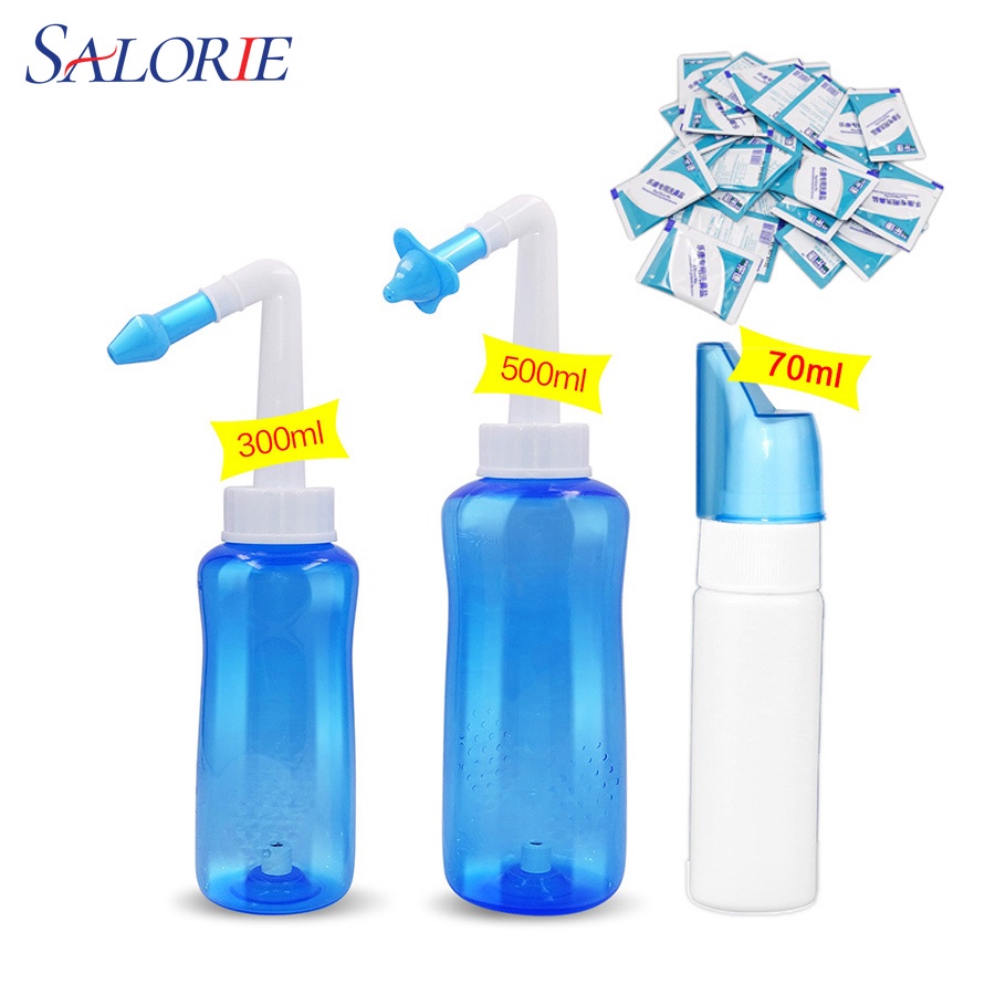 Salorie Nose Wash System Neti Pot Cleaner Irrigation for Allergic ...