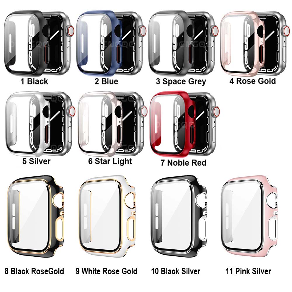 DENGQQ Luxurious Watch PC Case + Tempered Screen Protector for IWatch