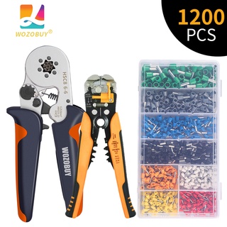 Pliers And Pliers Ferrule Crimping Tool Kit With 1250pcs Wire Ferrule  Terminal Kit, Self-adjusting Crimping Pliers, Ferrule Crimping Plier For  Awg 23