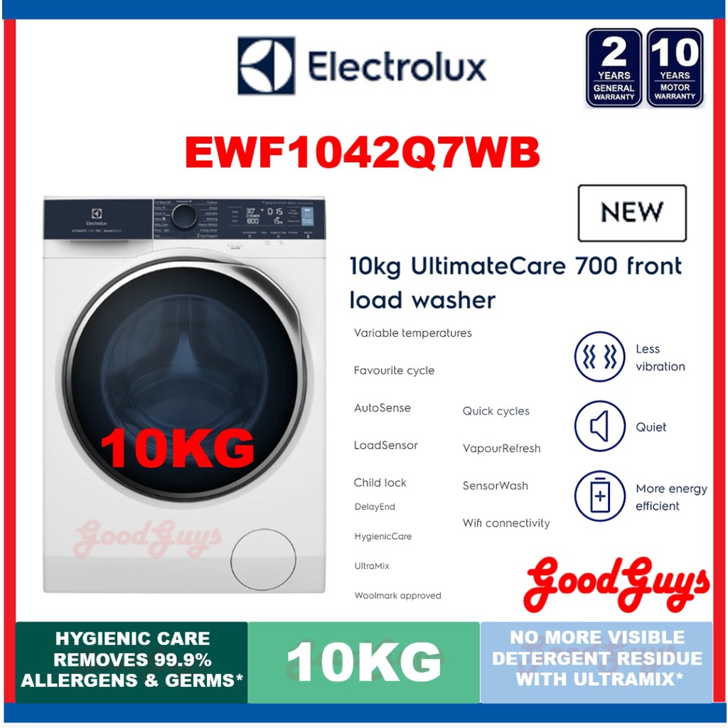 Electrolux EWF1042Q7WB 10kg UltimateCare 700 front load washing machine