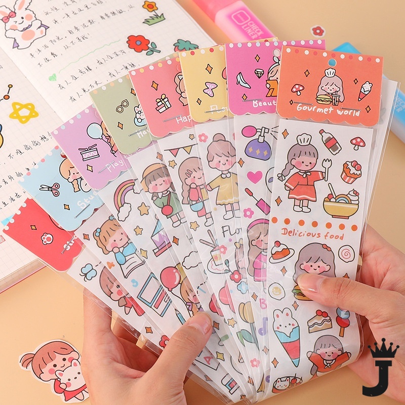 JK 1Sheet Cute Cartoon Scrapbooking /DIY Cute Cartoon Rabbit Stickers ...