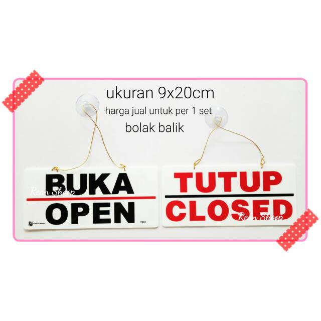 Acrylic warning label Sign board open closed open closed | Shopee Malaysia