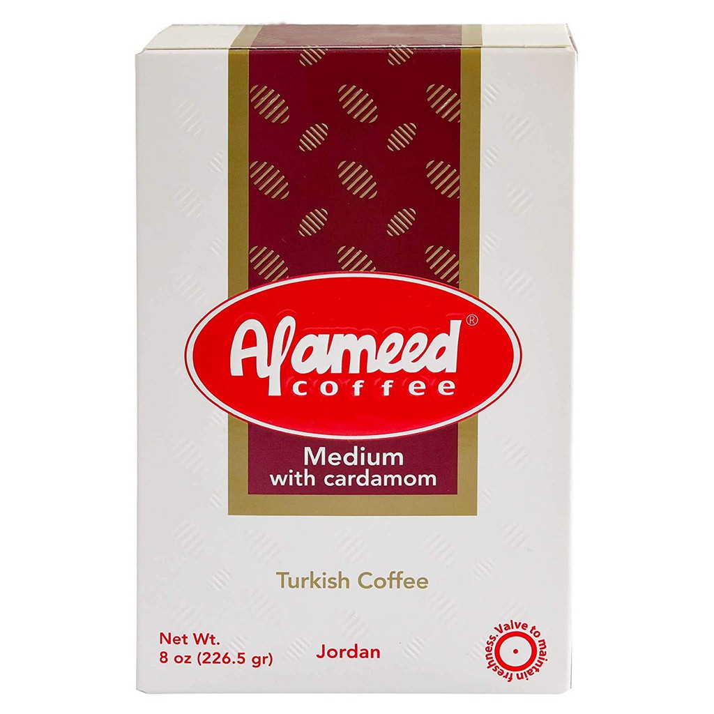 Al Ameed Gourmet Turkish Ground Coffee Medium Roast Cardamom