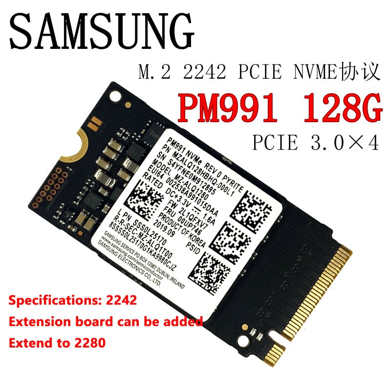 Samsung PM991 128G 256GB 512GB 1TB m.2 2242 nvme ssd desktop laptop ...