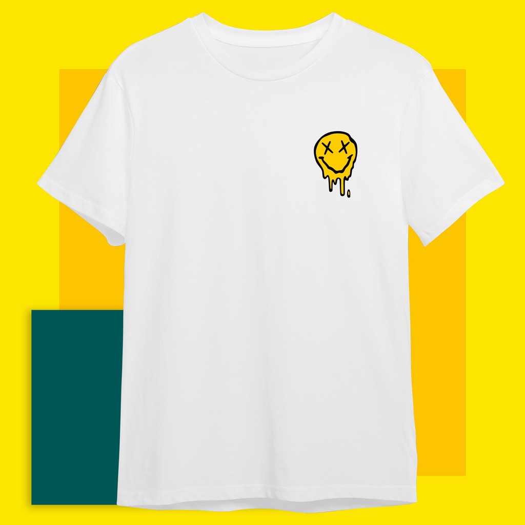 Smiley Face Happy Emoji Emoticon Funny Short Sleeve T-shirt round-Neck ...