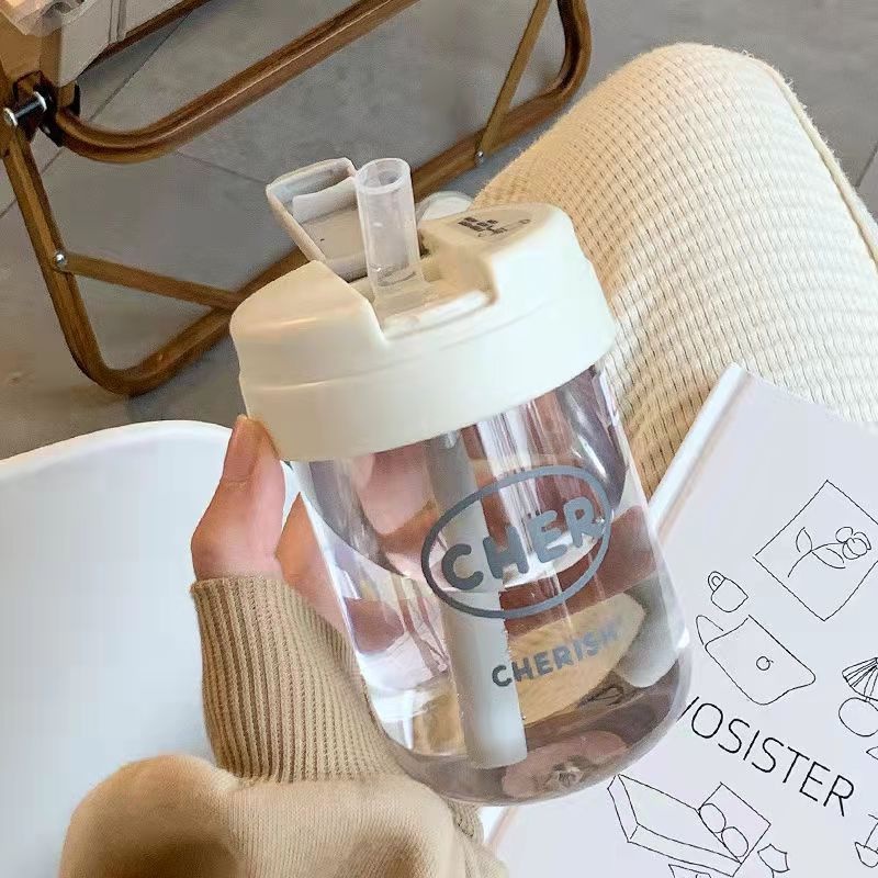 Cute Outdoor Shock-Resistent Bottle,Portable Cup With Straw | Shopee ...