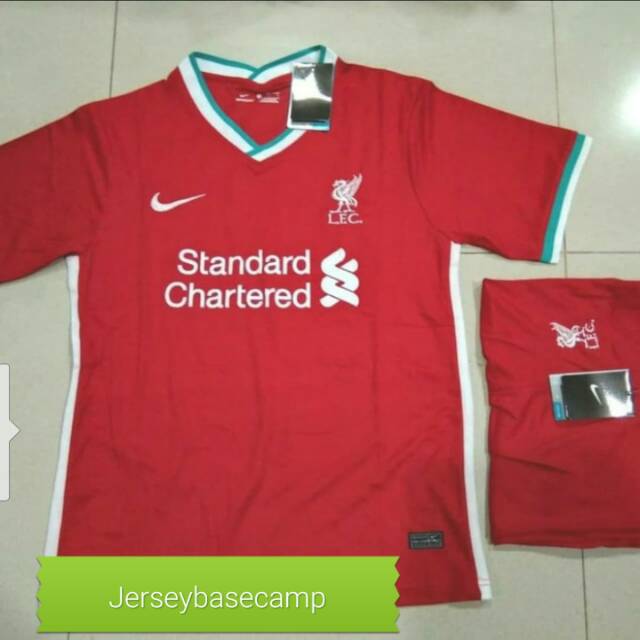 Liverpool Home 2021 Gradeori Official Soccer Jersey Suit Shopee Malaysia