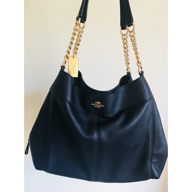 Coach lexy shoulder sales bag black