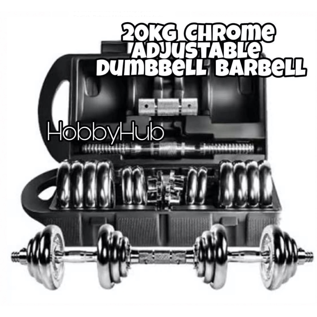 20kg chrome best sale dumbbell set