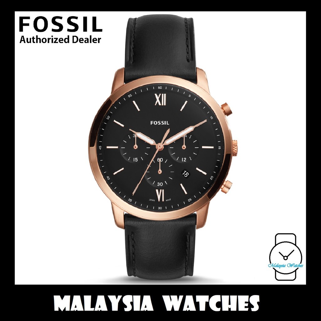 (OFFICIAL WARRANTY) Fossil Men's FS5381 Neutra Chronograph Black Dial