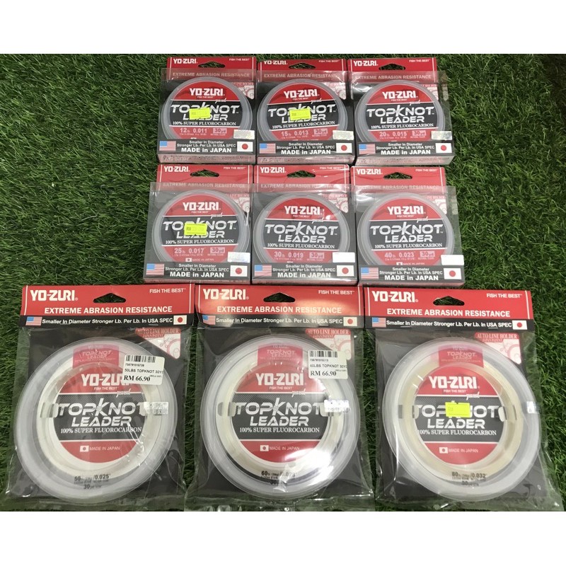 YO-ZURI YOZURI TOPKNOT LEADER LINE 30YDS 100% FLUOROCARBON | Shopee ...