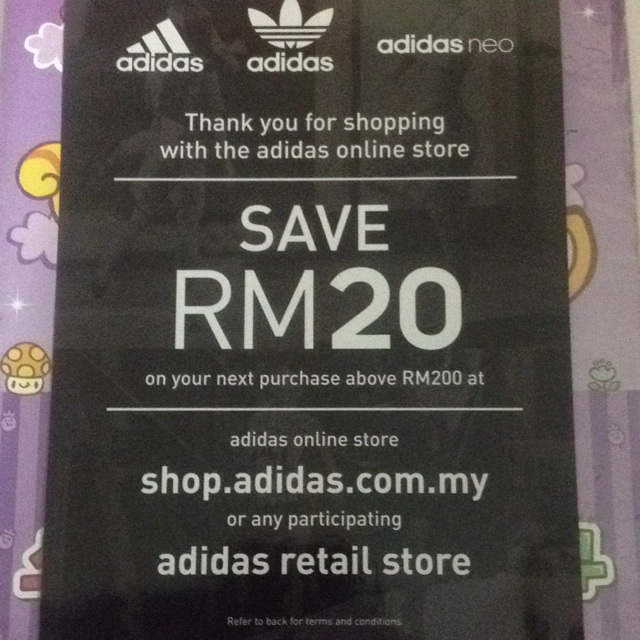 Adidas online store voucher best sale