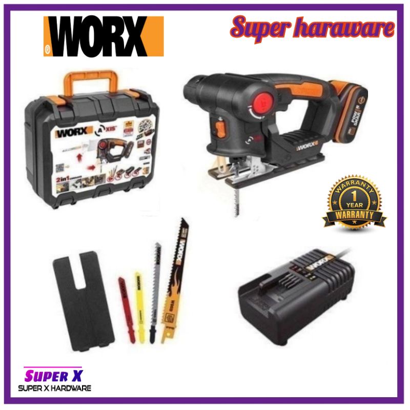 WORX WX550 MULTI PURPOSE SAW 20V 2 IN 1 C W 2x 20V Shopee Malaysia