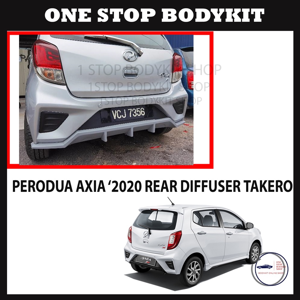 PERODUA AXIA '2020 REAR DIFFUSER TAKERO | Shopee Malaysia