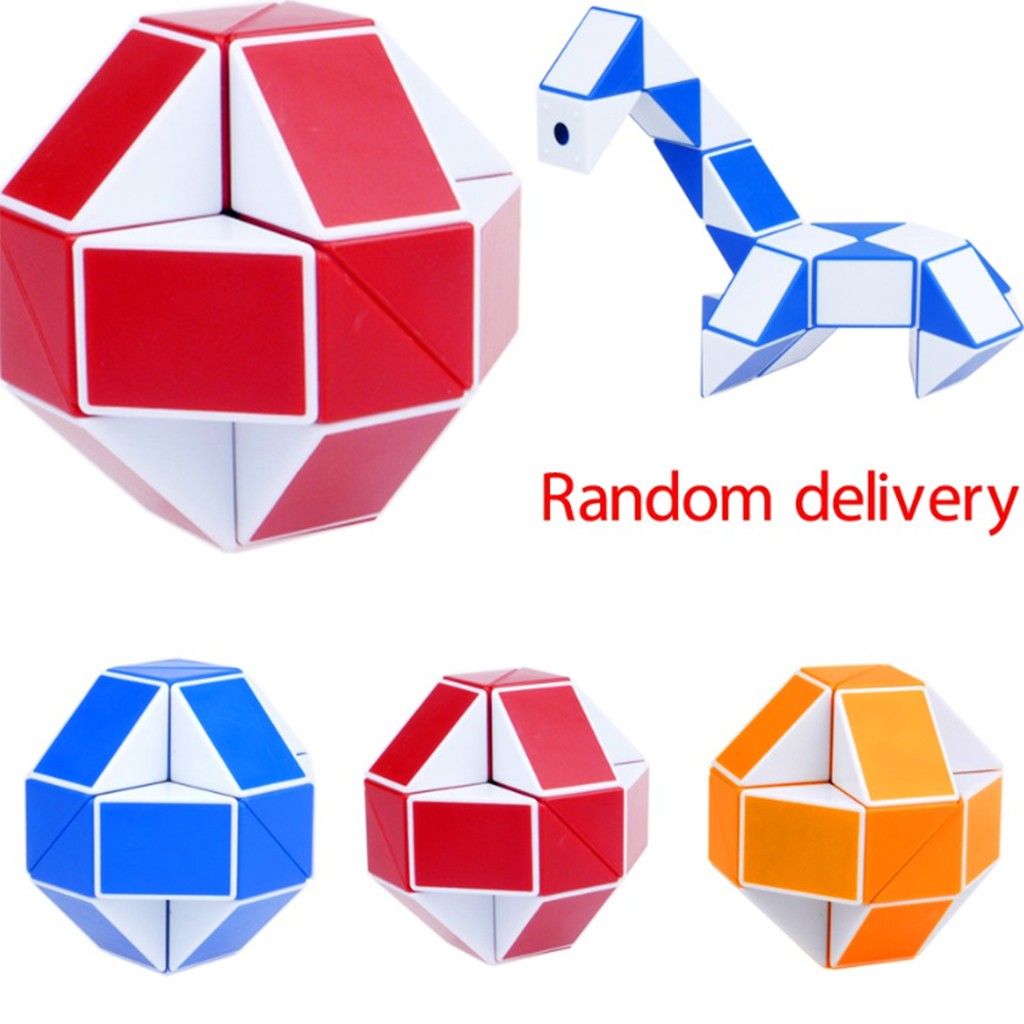 Intelligent 24 Bricks Brain Teaser Magic Fidget Twist Puzzle Snake Cube ...