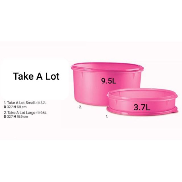 Tupperware Take A Lot Small (1) 3.7L - Pink