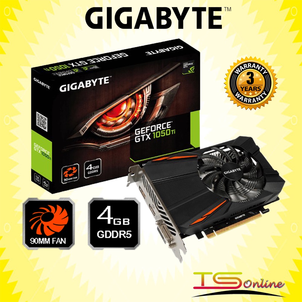 Gigabyte GeForce GTX1050 Ti D5 4G GDDR5 Graphic Card (GV-N105TD5