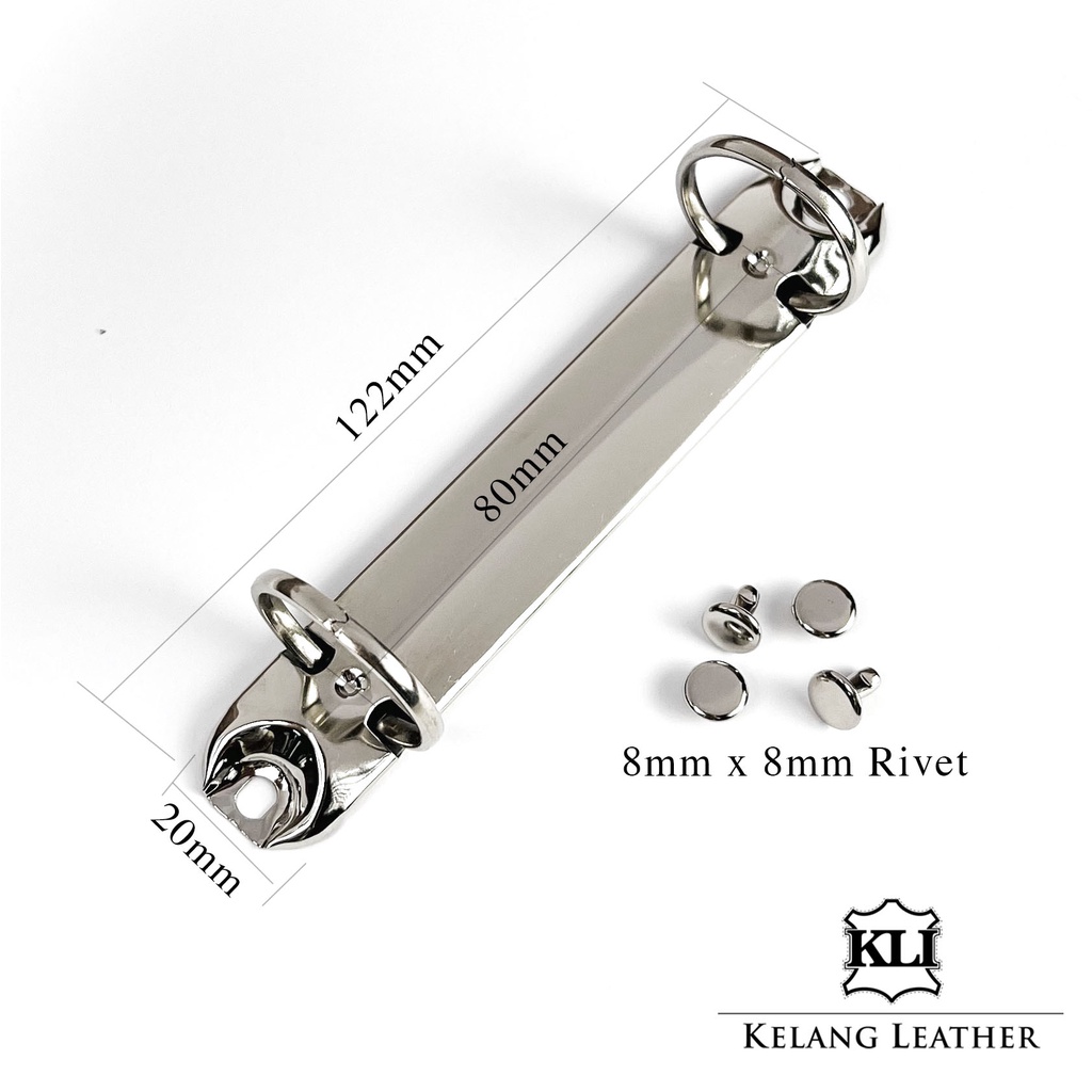 2pcs Steel ORing Binder 237 Clip for Ring File Folder DIY Leather