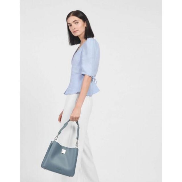 Charles Keith wavy strap sling bag Shopee Malaysia