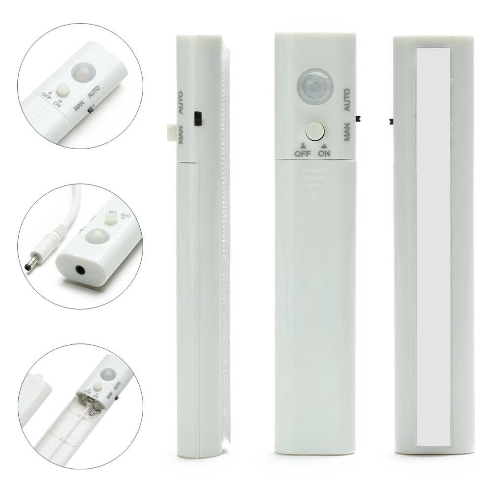 LED Motion Sensor Light Control Box Battery Container Dual Modes Light ...