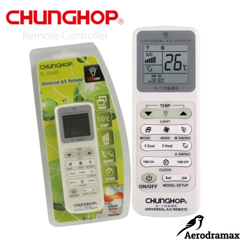 CHUNGHOP K-1068E Universal A/C Remote | Shopee Malaysia