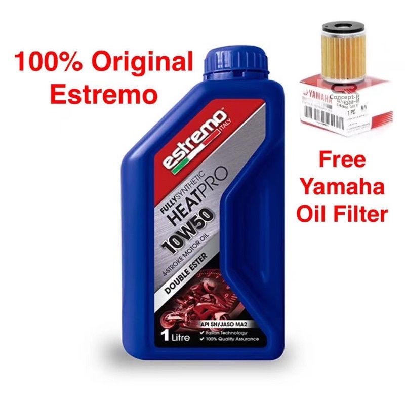 Estremo Italy 4T HeatPro Fully Synthetic SAE 10W50 1Litter Minyak Motor