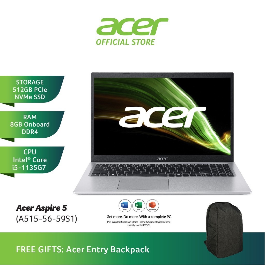 Acer Aspire 5 A515-56-59S1 15.6 Inch FHD Laptop SIlver Intel Core I5 ...