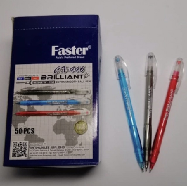 Faster Brilliant CX-446 Ball Pen Smooth ( 0.5mm ) 【READY STOCK