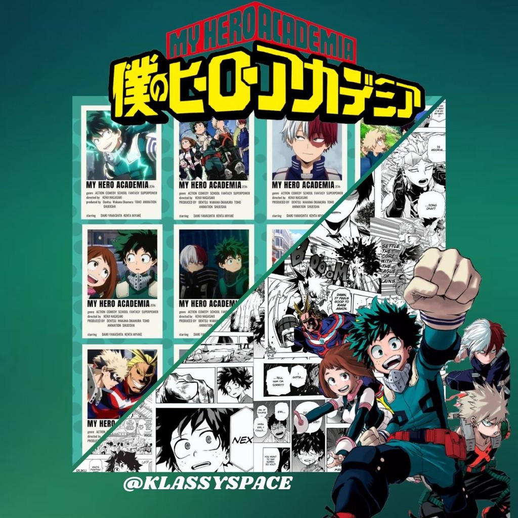 My Hero Academia Collage Wall Kit Wall Poster Set Box Anime Manga 12PCS ...