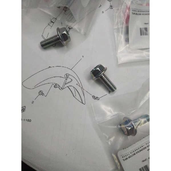 Yamaha RXZ bolt mudguard skru mudguard depan | Shopee Malaysia
