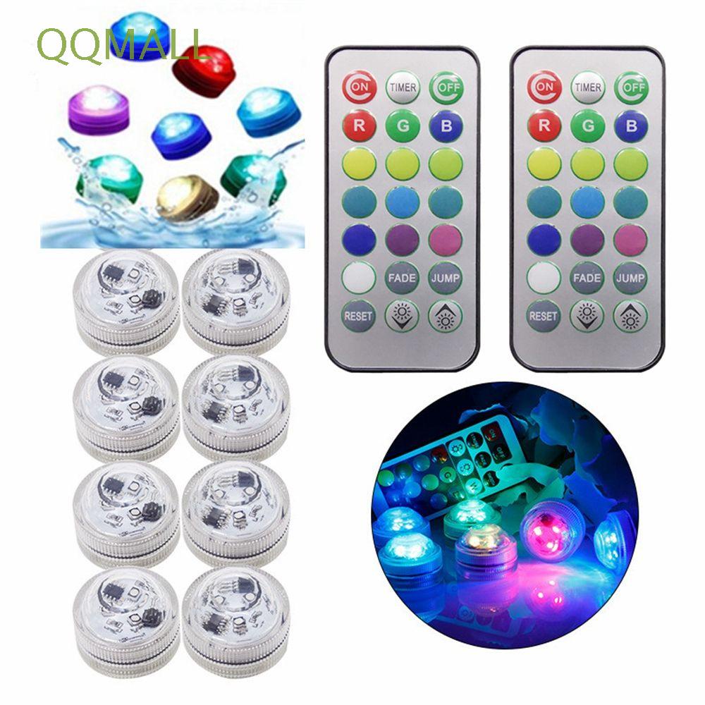 QQMALL RGB Pool Light Underwater Party Decoration Submersible LED