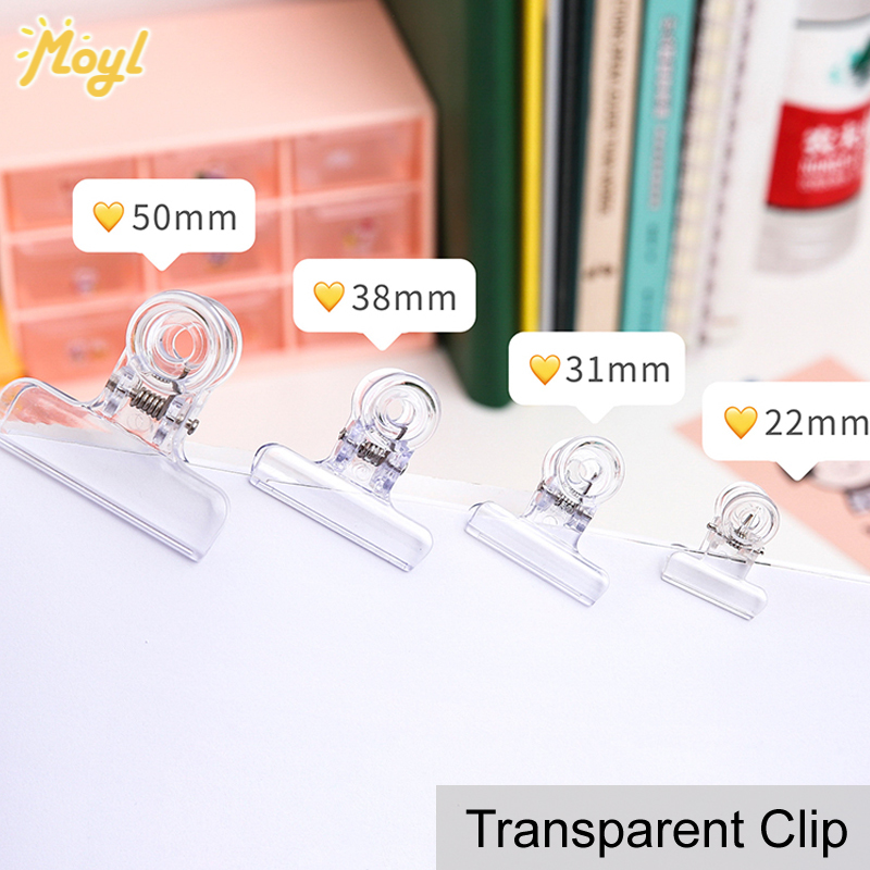 Transparent Clip Bill Sorting Binder Clips Office Supplies | Shopee ...