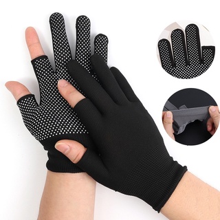 Short Gloves, Short Fingerless Gloves, Heather Grey Gloves, Women Hand  Warmers Biking Gloves Cosplay Gloves Yoga Gloves Hand Tattoo Cover Up 