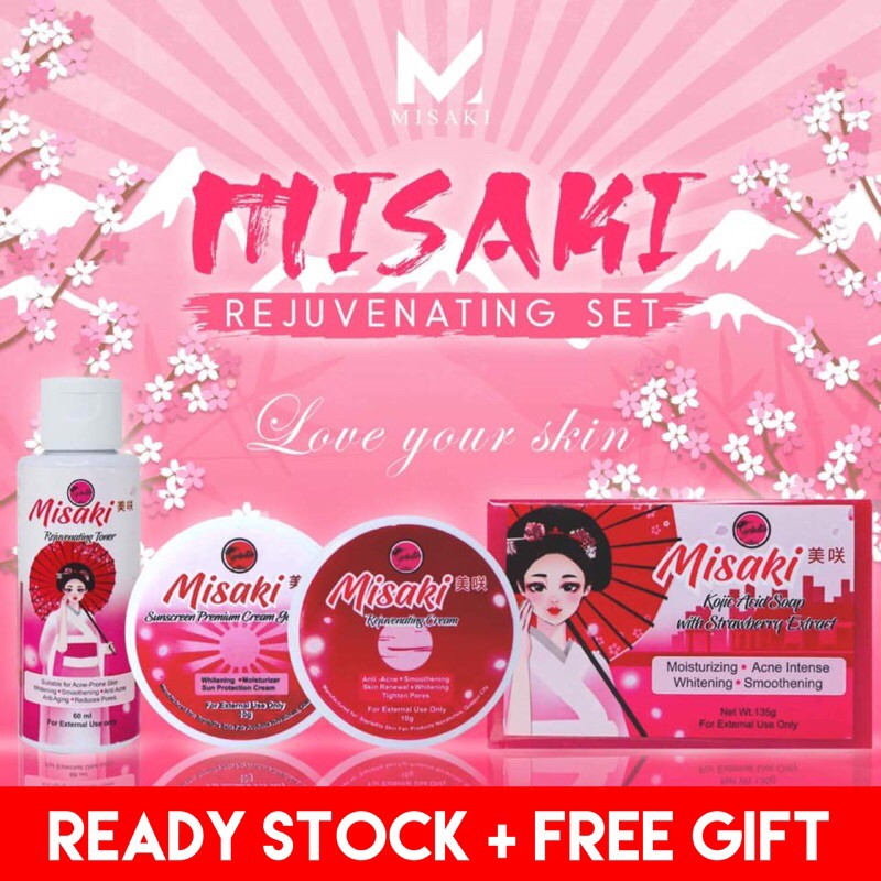 HOT ITEM MISAKI REJUVENATING FACIAL SET WHITENING SET SKINCARE