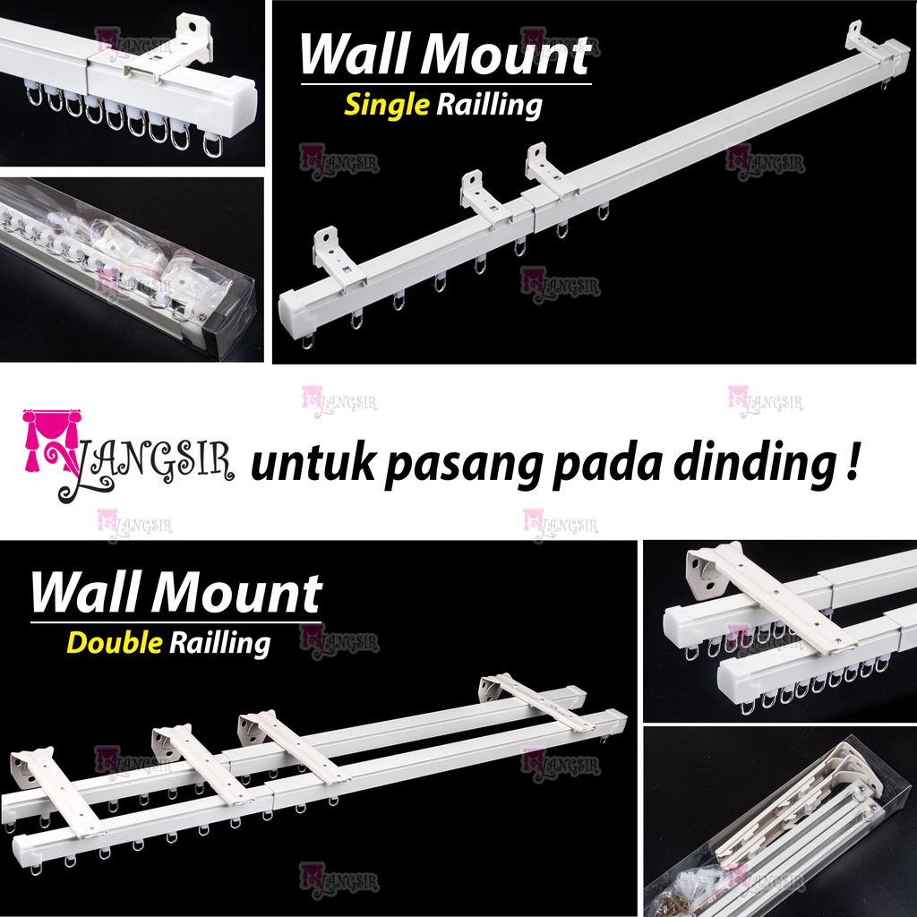 MYLANGSIR Telescopic Track / Adjustable Curtain Rail / Railing Besi