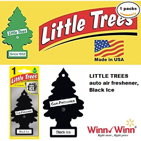 Little Trees Black Ice Freshener 10155 Little Tree MADE IN USA ( 1 pack ...