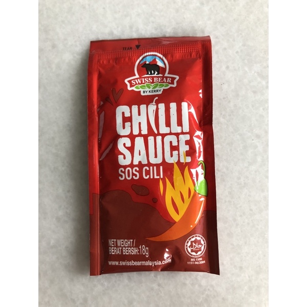 Chili Sauce Sachet KFC McD Domino's Texas Life Swiss Bear Chili Flakes