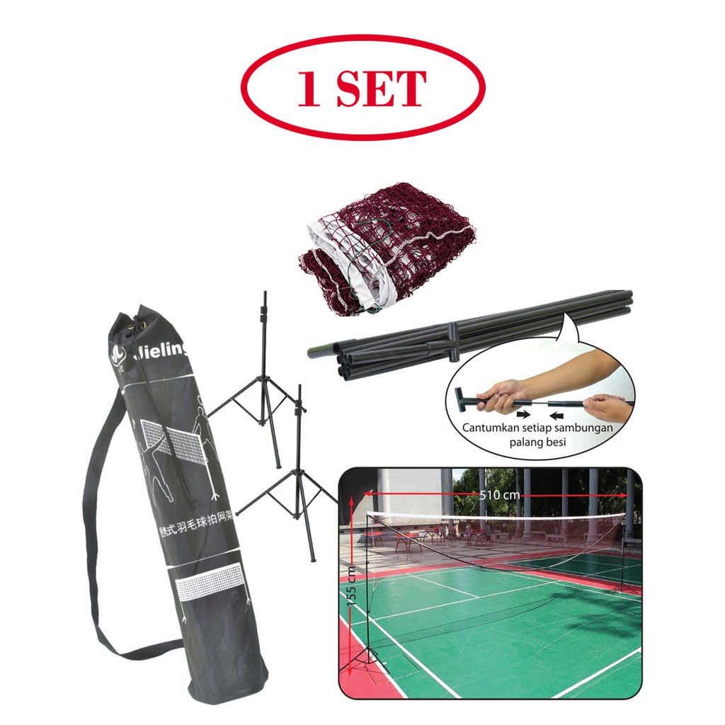 Portable Lightweight Badminton Net and Stand Shopee Malaysia