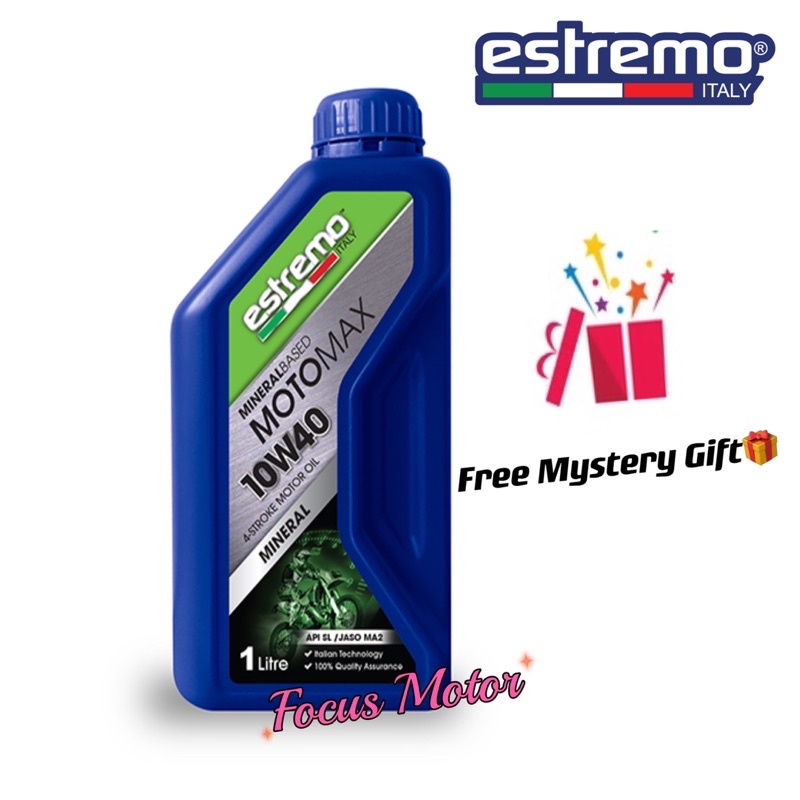 100Original Estremo Italy Motorcycle Engine Oil 4T Minerabased Motomax 4T Motomax 10W40 Minyak