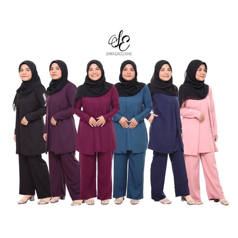 💥NEW ARRIVAL INARA SUIT BY SYIFA EXCLUSIVE💥BLOUSE SET MUSLIMAH | Shopee ...