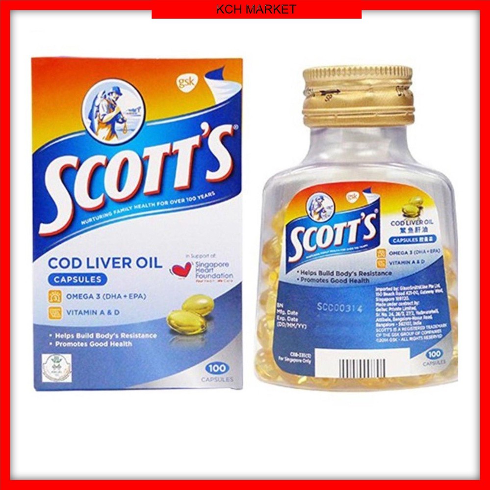 🔥FAST SHIPING🔥Scott's Cod Liver Oil 100s | Shopee Malaysia