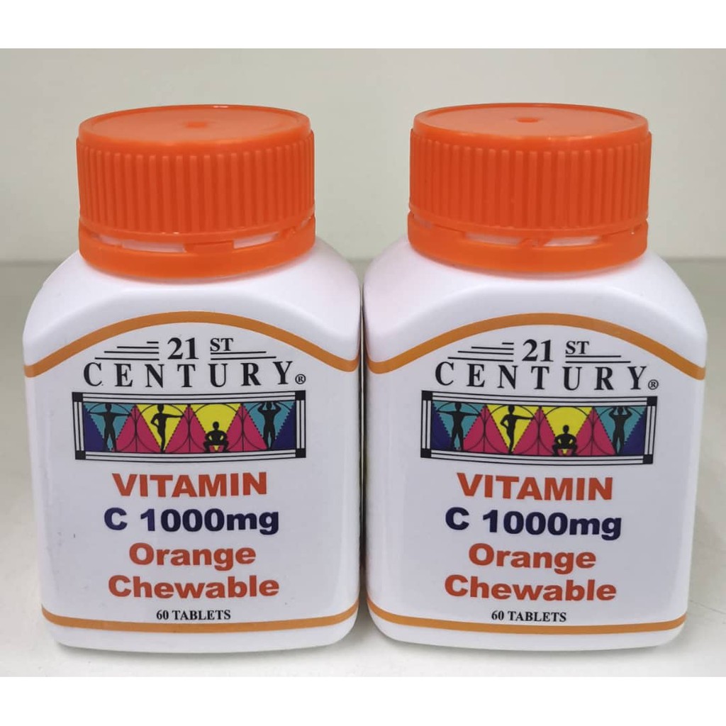 21ST CENTURY VITAMIN C 1000MG CHEWABLE 60 S TWIN PACK EXP 6 2024   A5ae78f72175b7ccaa13325c72a5d3c4