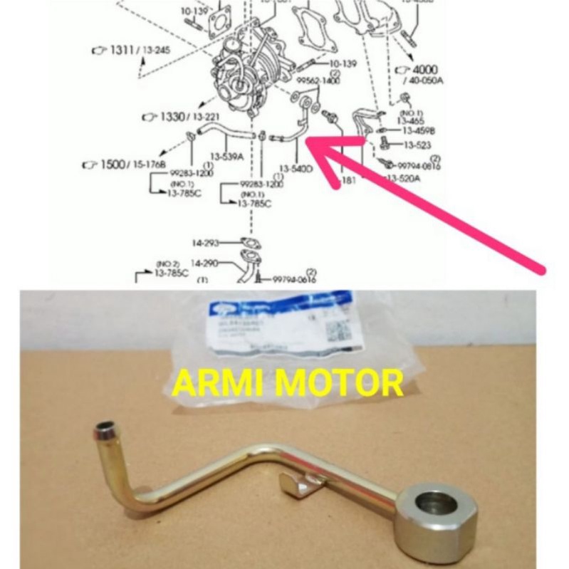 Ford Everest Ranger 2.5 2.9 cc Turbo Water Pipe TDI Genuine Pipe Water ...