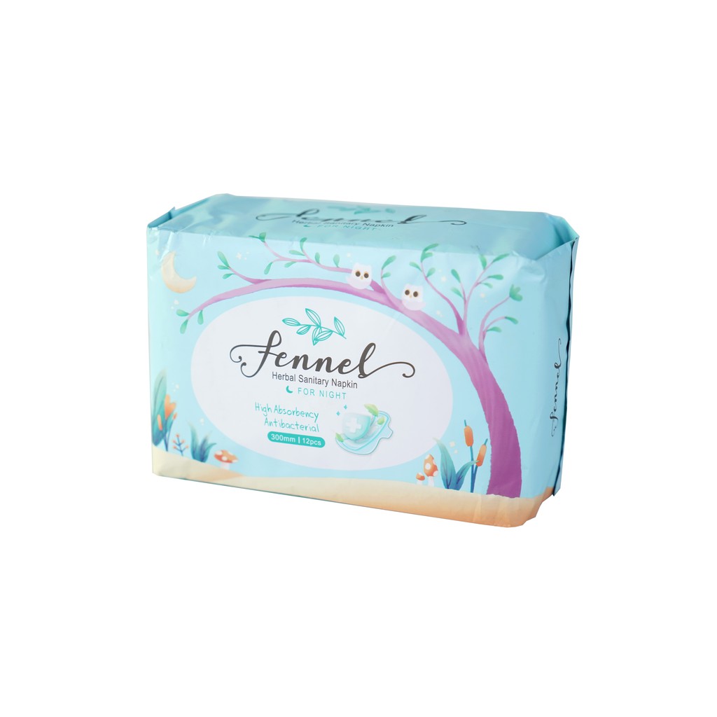 Fennel Herbal Cottony Night Sanitary Pad Antibacterial 🔰 Deodorize 🌼