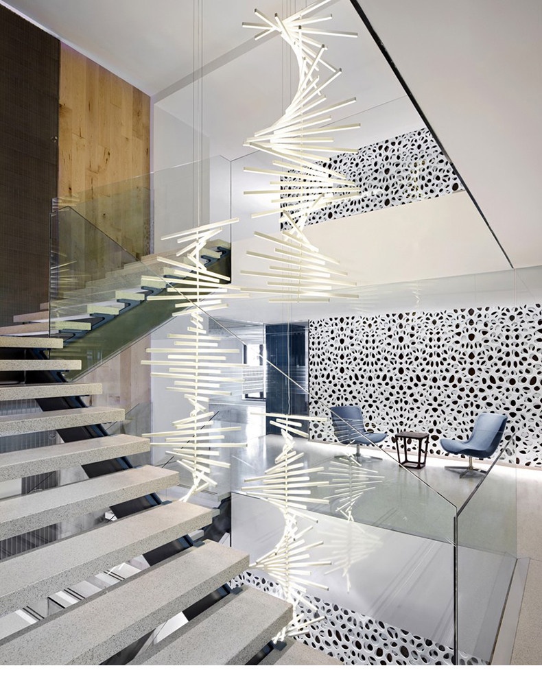 Modern New LED LOFT Piano Wave Pendant Lights Fishbone Designer Ceiling ...